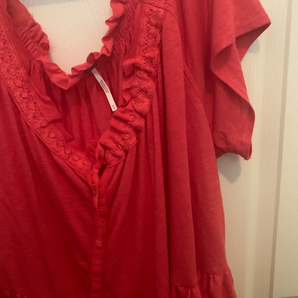 Free People Charlie Ruffle Button Top - Picture 8 of 8